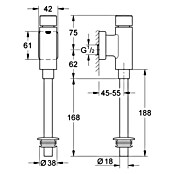 Grohe Rondo Urinal-Druckspüler (½″, Mit Vorabsperrung)