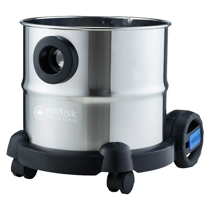 Nilfisk Elektro-Nass- & Trockensauger Multi II 22 Inox - 1.200 W, Behältervolumen: 22 l, Mit Beutel - Der Nilfisk Multi II 22 Inox Nass- und Trockensauger in Edelstahloptik ist ein leistungsstarkes Reinigungsgerät für Haus und Werkstatt.