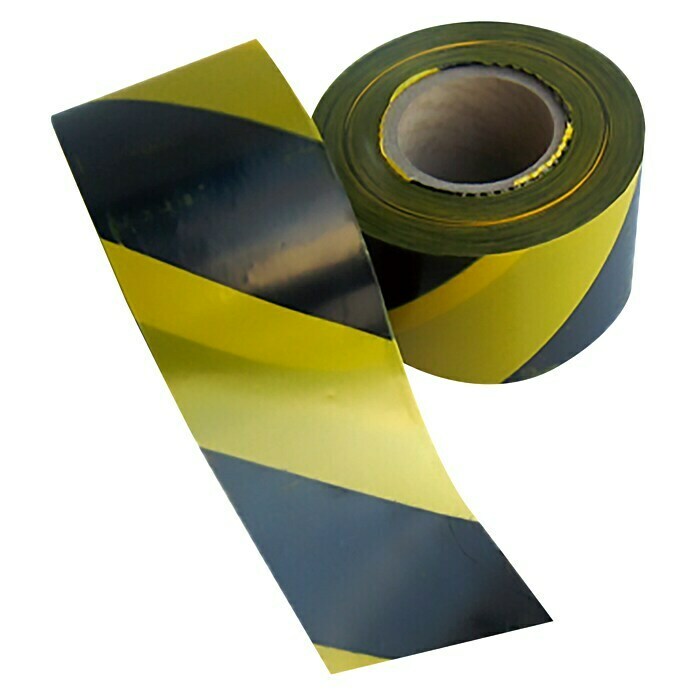 Cinta de señalización (L x An: 200 m x 8 cm, Amarillo / negro)