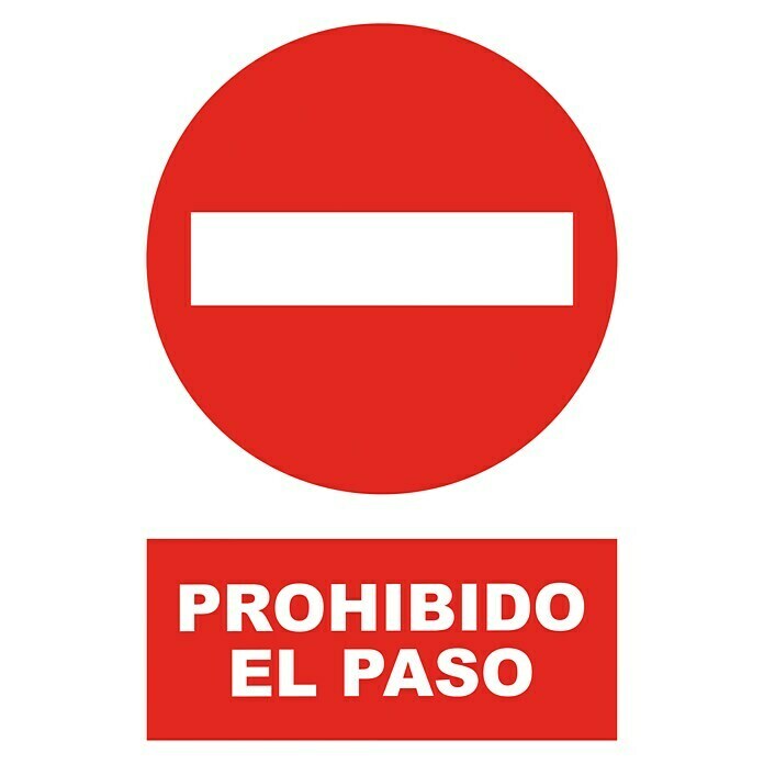 Cartel (Rojo/Blanco, Prohibido el paso)