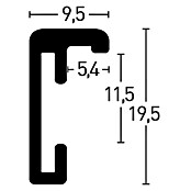 Nielsen Bilderrahmen Classic (Contrastgrau, 29,7 x 42 cm / DIN A3, Aluminium)