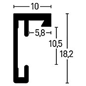 Nielsen Bilderrahmen C2 (Silber, 40 x 30 cm, Aluminium)