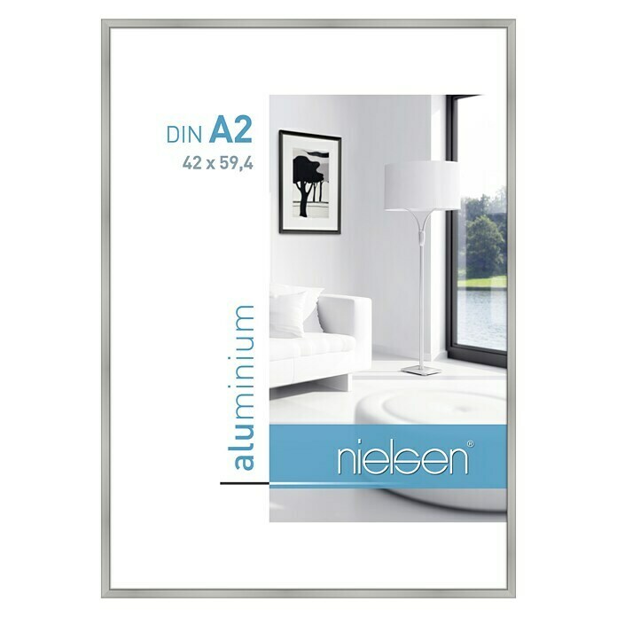 Nielsen Bilderrahmen ClassicSilber, 42 x 59,4 cm / DIN A2, Aluminium Front View