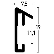 Nielsen Bilderrahmen Pixel (Schwarz, 50 x 50 cm, Aluminium)