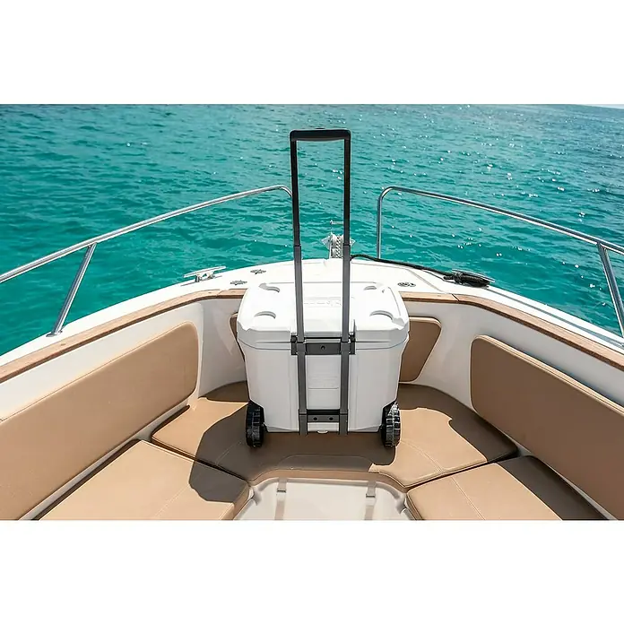 Coleman Nevera de camping Xtreme Marine - L x An x Al: 44 x 46 x 58 cm, Blanco, 47 l, Ruedas - Nevera con ruedas en un barco. Perfecto para mantener bebidas y alimentos fríos mientras disfruta del agua.