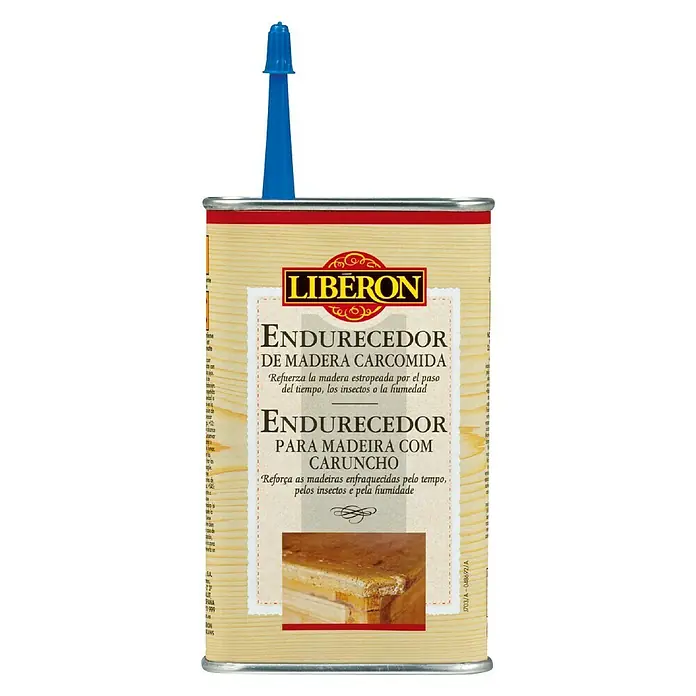 Libéron Protector para madera endurecedor - Incoloro, 250 ml, Lata - Bote de endurecedor de madera Liberon para madera carcomida, para fortalecer y proteger contra la humedad e insectos.