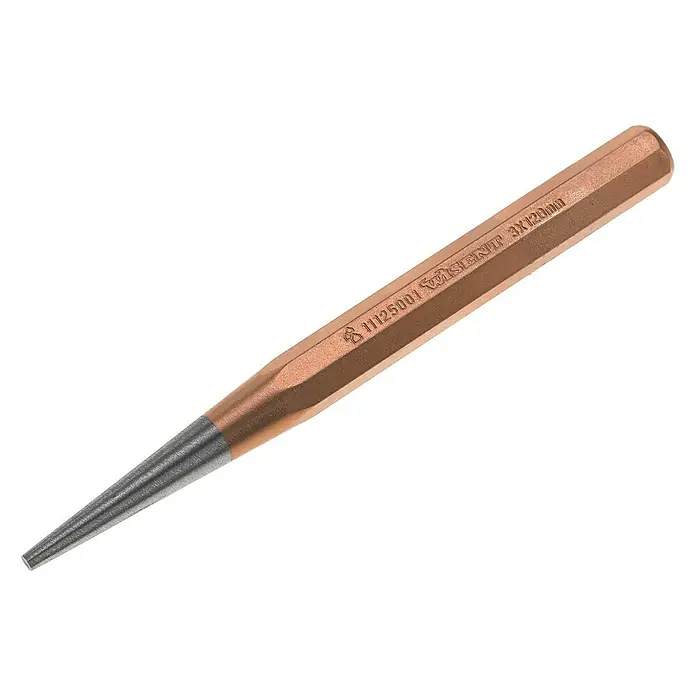 Wisent Durchtreiber - Durchmesser Treibdorne: 3 mm, Chrom-Vanadium-Stahl - Ein Stechbeitel von Wisent mit einer oktogonalen Form, der für präzise Arbeiten entwickelt wurde, im Detail.