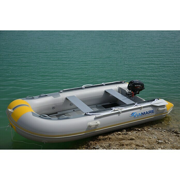 Viamare Schlauchboot 330 S AluL x B x H: 330 x 162 x 44 cm, Geeignet für: 4+1 Personen, Nutzlast: 650 kg, Gelb/Grau Unknown