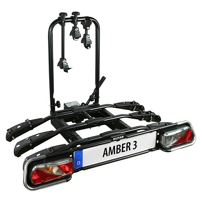 Eufab Fahrradträger Amber III (Geeignet für: 3 Fahrräder, Passend für:  Fahrzeuge mit Anhängerkupplung)