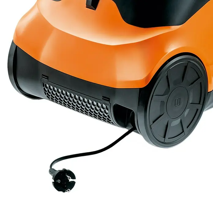 Thomas Staubsauger Cycloon Hybrid Family & Pets - 1.400 W, Behältervolumen: 2,1 l, Beutellos - Nahaufnahme eines Staubsaugers mit Kabel und Stecker.