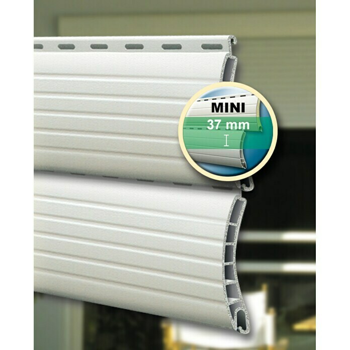 Schellenberg Rollladenprofil Mini (L x B: 1 m x 37 mm, Geeignet für: Rollladen-Mini-Systeme, Grau)