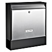 Burg-Wächter Briefkasten Oxford (Verzinktes Stahlblech, L x B x H: 100 x 362 x 403 mm, Schwarz, Format Einwurf: DIN C4, 333 x 34 mm, Mit Zeitungsfach)