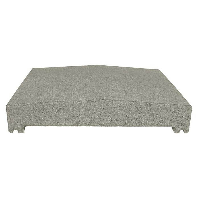 Mauerabdeckplatte S (25 x 31 x 5 cm, Grau, Beton)