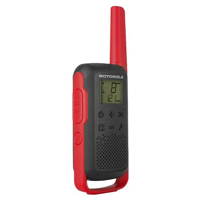 Motorola Solutions Walkie Talkie Talkabout T62 (Reichweite ca.: 8 km, Rot/Schwarz)