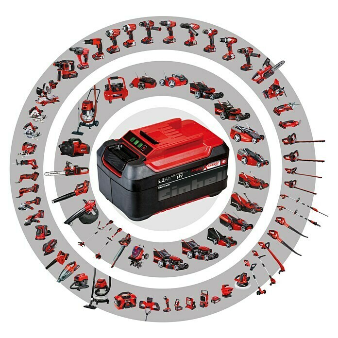 Einhell Power X-Change Akumulatorska udarna bušilica (18 V, Bez akumulatora, Broj okretaja pri praznom hodu: 0 okr/min - 1.200 okr/min, Jačina pojedinog udarca: 2,2 J)