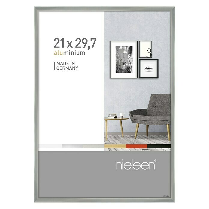 Nielsen Bilderrahmen Pixel (Silber, 21 x 29,7 cm, Aluminium)
