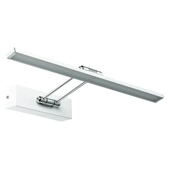 Paulmann Galeria LED-Bilderleuchte Beam Fifty - 7 W, L x B x H: 45 x 19 x 4,6 cm, Weiß, Warmweiß - Moderne, verstellbare LED-Bilderleuchte in Weiß und Chrom für eine stilvolle Beleuchtung von Kunstwerken.