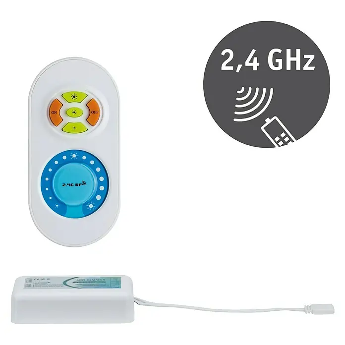 Paulmann MaxLED Dimmcontroller - Kunststoff - LED-Dimmer mit Fernbedienung zur Steuerung der Lichtintensität und des Ein-/Ausschaltens, ideal für stimmungsvolle Beleuchtung.