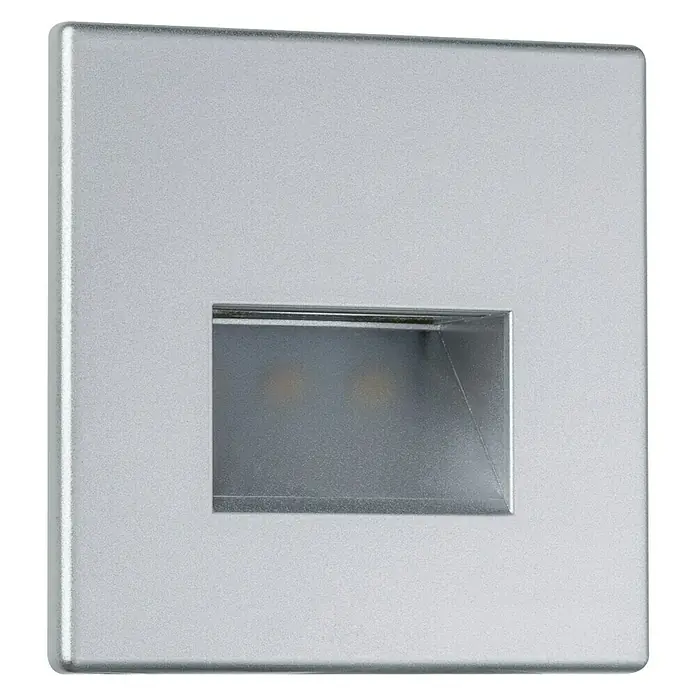 Paulmann LED-Einbauleuchte Edge - B x H: 5 x 80 mm, Warmweiß, Chrom - Quadratische LED-Wandleuchte in Silber für den Innenbereich, ideal als Orientierungslicht in Fluren oder Treppenhäusern.