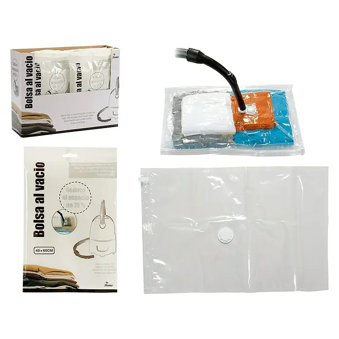Bolsa de vacío - 40 x 60 cm, Transparente - Imagen de producto de bolsas de vacío de diferentes tamaños, ideales para el almacenamiento ahorrador de espacio de textiles y ropa.