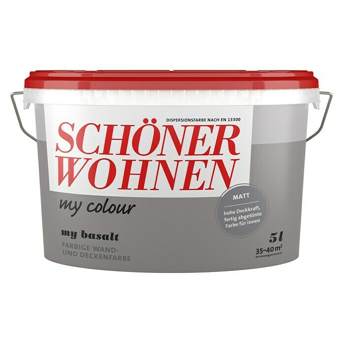 Wandfarbe (My BAUHAUS 5 my colour Matt, l) WOHNEN-Farbe | SCHÖNER Basalt,