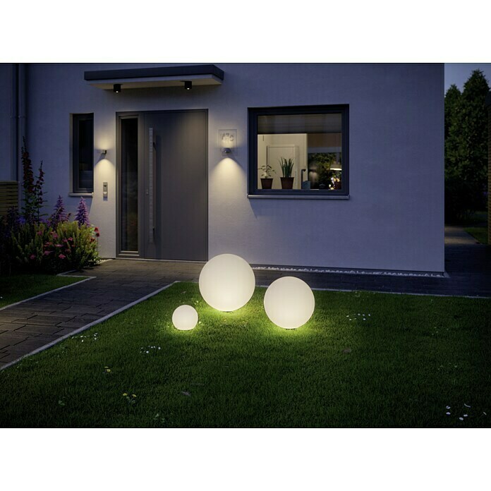 Paulmann Plug & Shine LED-Außenleuchte (1-flammig, 2,8 Warmweiß, Globe | BAUHAUS IP67, W)