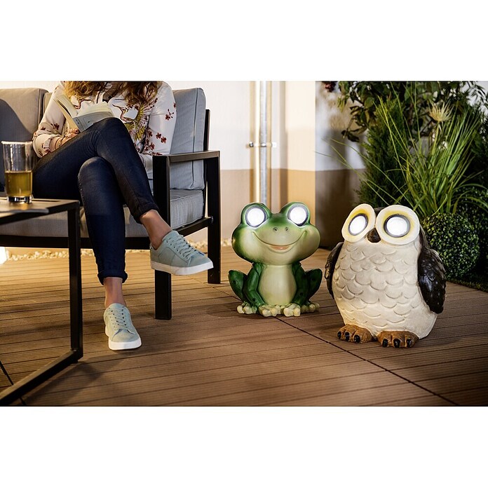 BAUHAUS Solarleuchte XXL Eule (Anzahl LED: 2 Stk., Höhe: 41 cm)