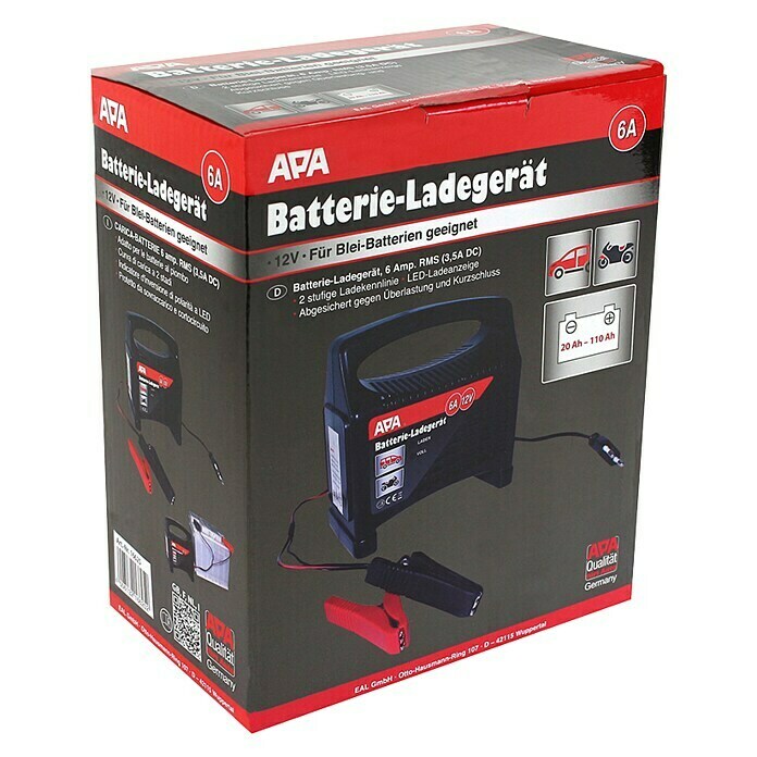 APA Batterie-Ladegerät (6 A, Geeignet für: 12 V Batterien)