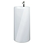 Camargue Lavabo Rondo Minera (Ø x Al: 45 x 90 cm, Carga mineral, Blanco)