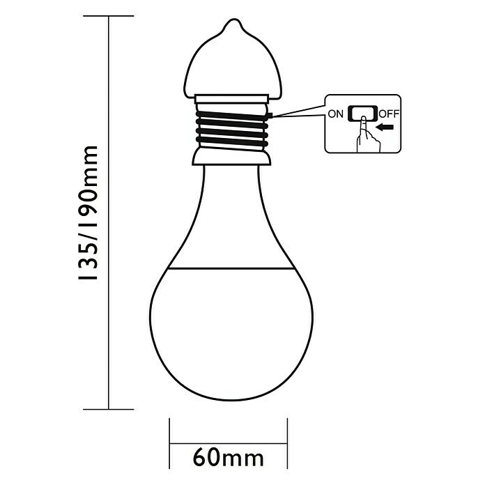 Luxform Solarna viseća svjetiljka (LED, Prozirno, Š x V: 6 x 13,5 cm)