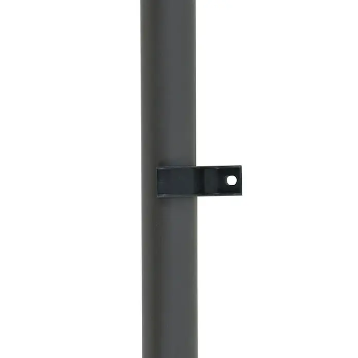 Regenfallrohr-Set - 2 Stk., Passend für: Sunfun Anstellpavillons Palma/Palma XXL - Nahaufnahme einer schwarzen Metallstange mit Halterung und kleinem Loch.