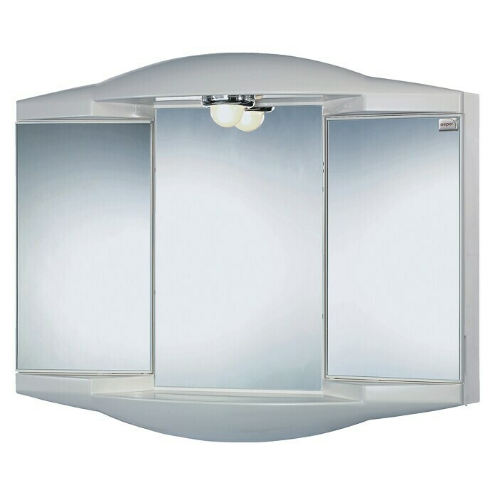 Sieper Spiegelschrank GL x (B 52,6 x H: Kunststoff, Mit Chico Beleuchtung, BAUHAUS 62 Silber) cm, 