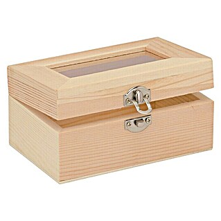 Holzbox mit Acrylglaseinsatz (12 x 8 x 6 cm, Holz)