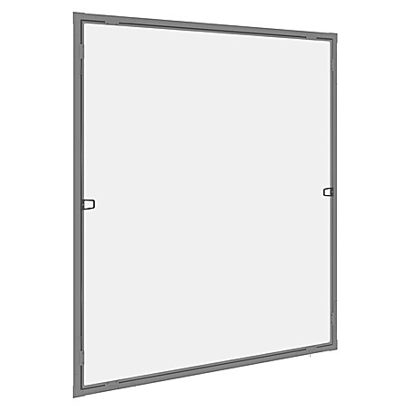 Windhager Insektenschutzfenster Ultra Flat (B x H: 100 x 120 cm, Anthrazit, Montage Insektengitter: Klemmen)