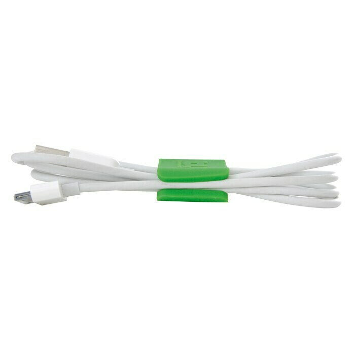 Fijación para cables de clip (Gris/verde, 6 uds.)