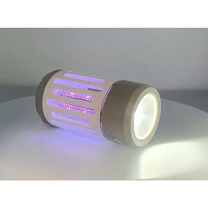 Eurobric 2000 Farolillo antimosquitos con linterna - 800 V - Una luz UV portátil para matar insectos y una linterna, perfecta para camping y actividades al aire libre.