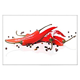 CUCINE Küchenrückwand (Fiery Chili & Pepper, 60 x 40 cm, Stärke: 6 mm, Einscheibensicherheitsglas (ESG))