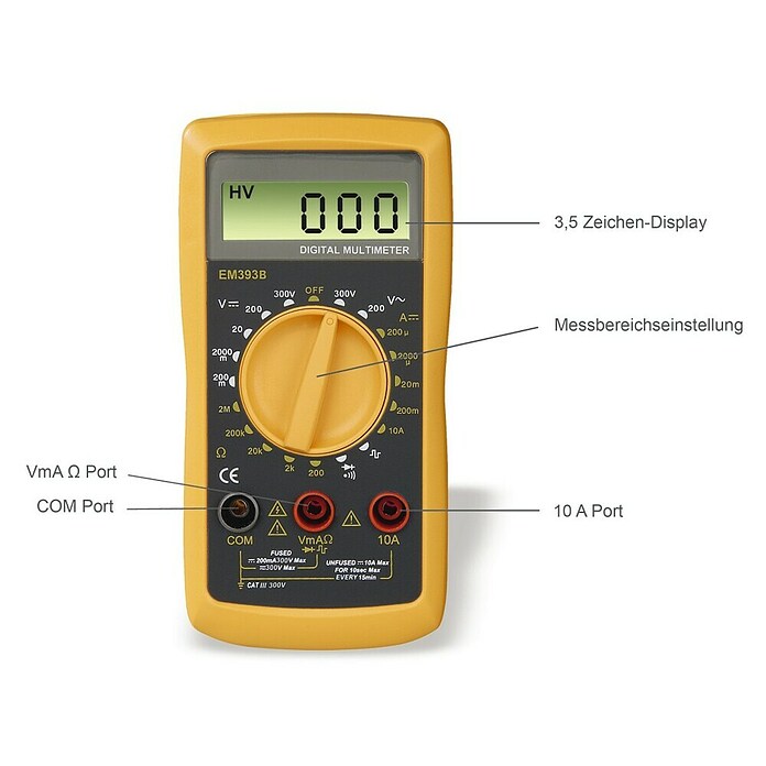 Hama Digital-Multimeter (Messkategorie: CAT III 300 V) | BAUHAUS