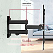 Hama Soporte de pared para TV giratorio (Específico para: Diagonal de pantalla 32 - 65