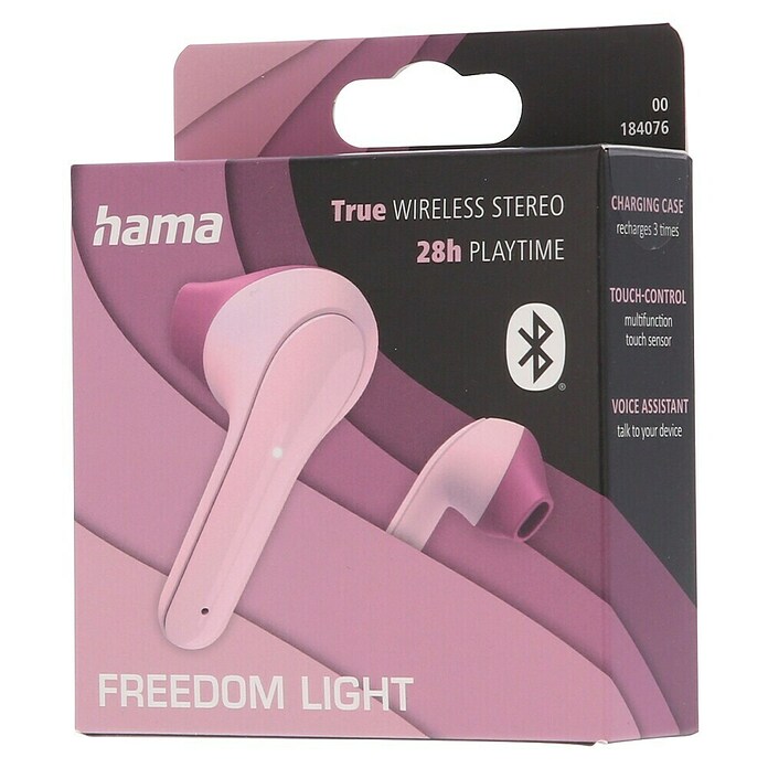 Hama In Ear Kopfhörer Freedom Light (Bluetooth, Pink/Rosa) | BAUHAUS