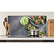 CUCINE Küchenrückwand (Fresh Avocado, 80 x 40 cm, Stärke: 6 mm, Einscheibensicherheitsglas (ESG))