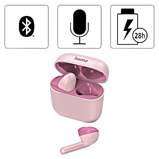 Hama In Ear Kopfhörer Freedom Light (Bluetooth, Pink/Rosa)
