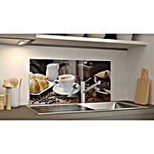CUCINE Küchenrückwand (Coffee Fragrance, 80 x 40 cm, Stärke: 6 mm, Einscheibensicherheitsglas (ESG))