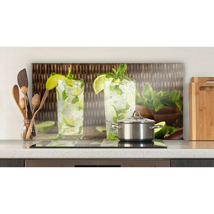 CUCINE KüchenrückwandCaipirinha, 80 x 40 cm, Stärke: 6 mm, Einscheibensicherheitsglas (ESG) Front View