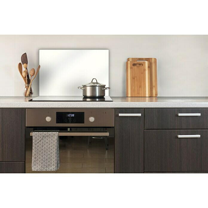 CUCINE Küchenrückwand (Weiß, 60 x 40 cm, Stärke: 6 mm, Einscheibensicherheitsglas (ESG))