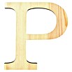 Artemio Letra de madera (Motivo: P, L x An x Al: 19 x 1 x 19 cm, Madera)