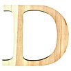 Artemio Letra de madera (Motivo: D, L x An x Al: 19 x 1 x 19 cm, Madera)
