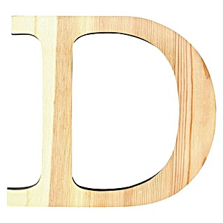 Artemio Letra de madera (Motivo: D, L x An x Al: 19 x 1 x 19 cm, Madera)