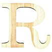 Artemio Letra de madera (Motivo: R, L x An x Al: 19 x 1 x 19 cm, Madera)