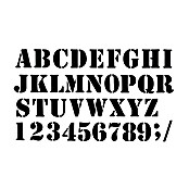Artemio Plantilla decorativa Alfabeto 3 (42 x 25 cm)
